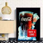 cartel publicitario vintage de coca cola