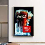 cartel publicitario vintage de coca cola