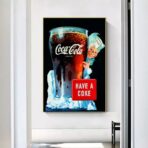cartel publicitario vintage de coca cola