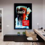 cartel publicitario vintage de coca cola