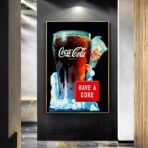 cartel publicitario vintage de coca cola