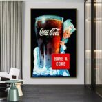 cartel publicitario vintage de coca cola