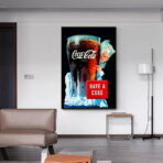cartel publicitario vintage de coca cola