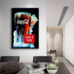 cartel publicitario vintage de coca cola
