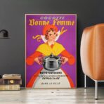 cartel publicitario de cocina vintage