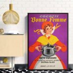 cartel publicitario de cocina vintage