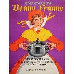 cartel publicitario de cocina vintage