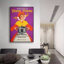 cartel publicitario de cocina vintage