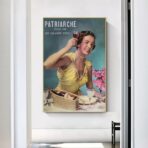 cartel publicitario vintage mujer