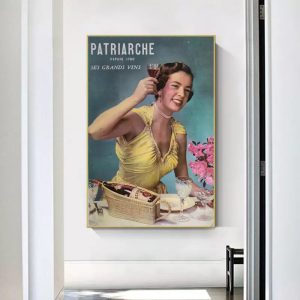 cartel publicitario vintage mujer