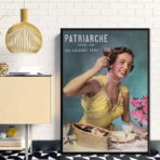 cartel publicitario vintage mujer