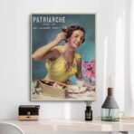 cartel publicitario vintage mujer