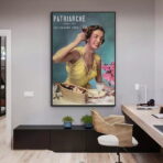 cartel publicitario vintage mujer