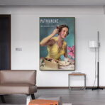 cartel publicitario vintage mujer