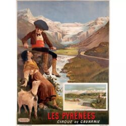cartel vintage pirineos 1