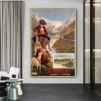 cartel vintage pirineos 1