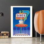 cartel de restaurante vintage