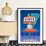 cartel de restaurante vintage