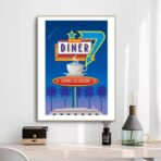cartel de restaurante vintage