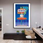 cartel de restaurante vintage