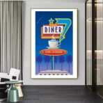cartel de restaurante vintage