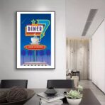 cartel de restaurante vintage