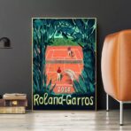 cartel vintage roland garros 1