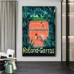 cartel vintage roland garros 1