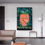 cartel vintage roland garros 1
