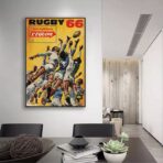cartel de rugby vintage 1