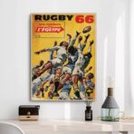 cartel de rugby vintage 1
