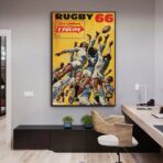 cartel de rugby vintage 1