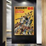 cartel de rugby vintage 1
