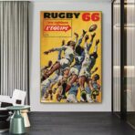 cartel de rugby vintage 1