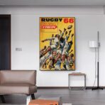 cartel de rugby vintage 1