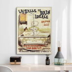 cartel de bano vintage 1