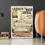 cartel de bano vintage 1