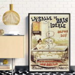 cartel de bano vintage 1