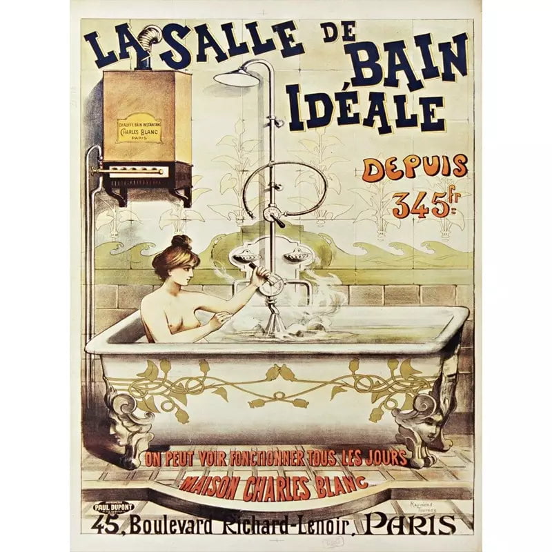 cartel de bano vintage 1 cartel de bano vintage 1