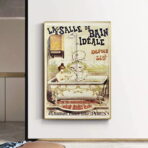 cartel de bano vintage 1