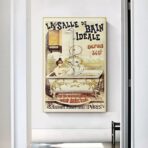 cartel de bano vintage 1