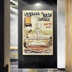 cartel de bano vintage 1