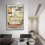cartel de bano vintage 1