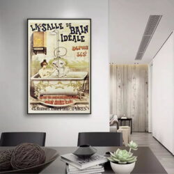cartel de bano vintage 1