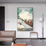 cartel vintage br deportes de invierno saint pierre de chartreuse