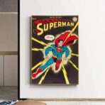 cartel vintage de superheroe
