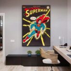 cartel vintage de superheroe