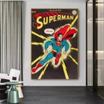 cartel vintage de superheroe