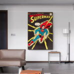 cartel vintage de superheroe
