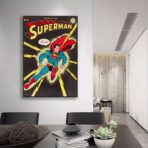 cartel vintage de superheroe